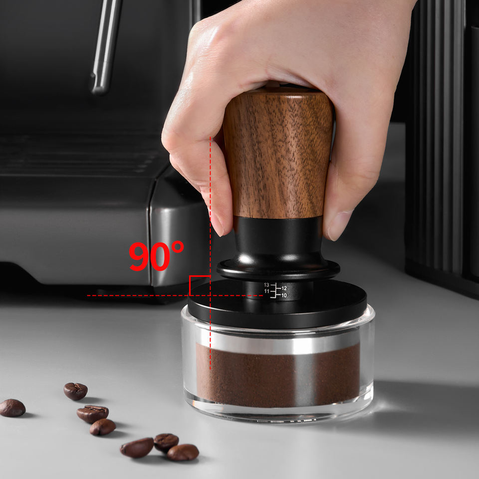 Walnut Wood Stainless Steel Self-leveling Spring-loaded Coffee Tamper For Espresso Coffee Press 51mm 53mm 58mm - Buy  Product on Alibaba.com