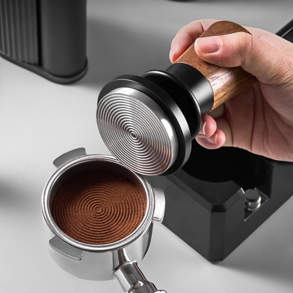 Walnut Wood Stainless Steel Self-leveling Spring-loaded Coffee Tamper For Espresso Coffee Press 51mm 53mm 58mm - Buy  Product on Alibaba.com