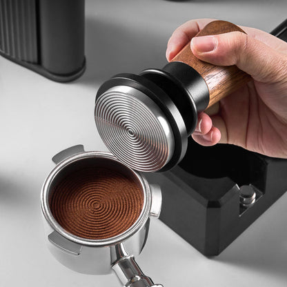 Walnut Wood Stainless Steel Self-leveling Spring-loaded Coffee Tamper For Espresso Coffee Press 51mm 53mm 58mm - Buy  Product on Alibaba.com